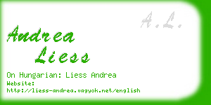 andrea liess business card